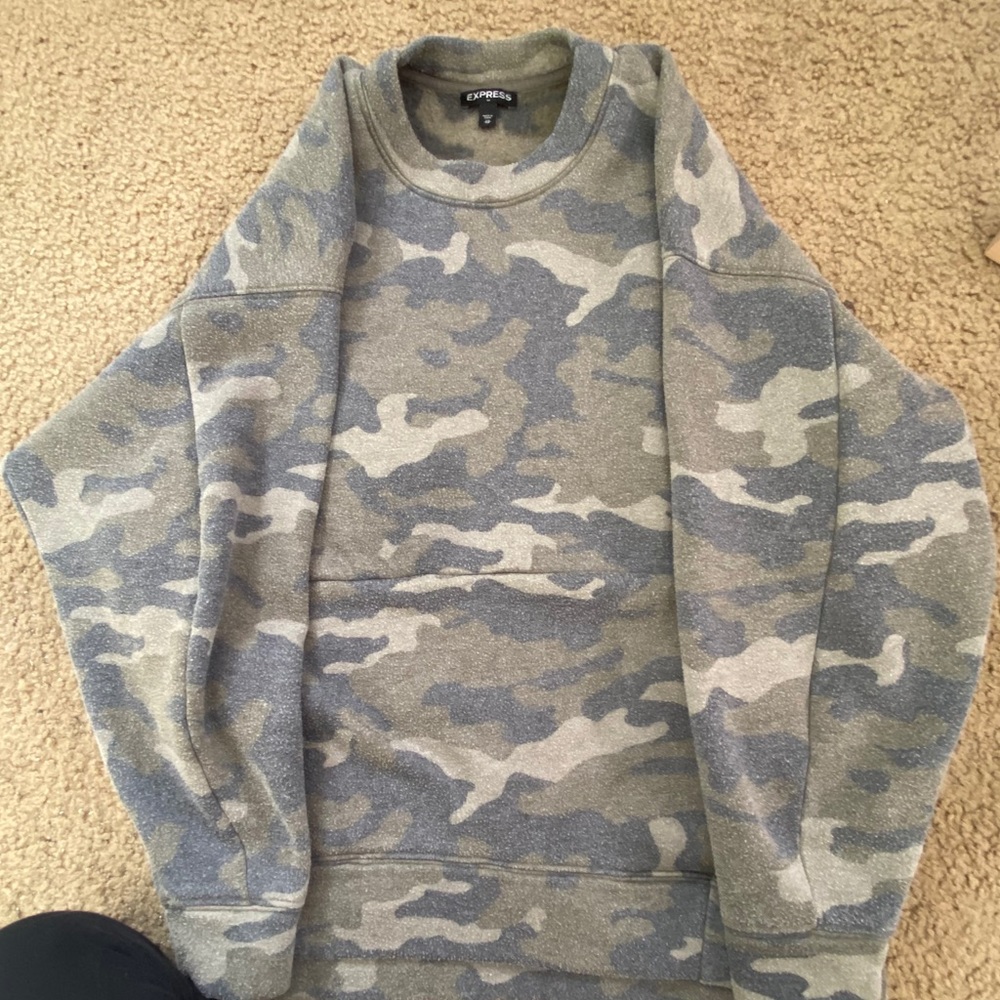 Express Long sleeve camouflage sweater